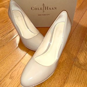 Cole Haan Nude Patent Leather Pumps